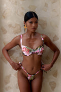 Atasan Bikini Bra Dahlia dengan Macan Tutul Hitam