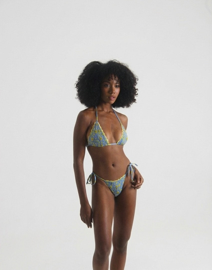 Rozalia Triangle Bottoms  - Blue Marigold